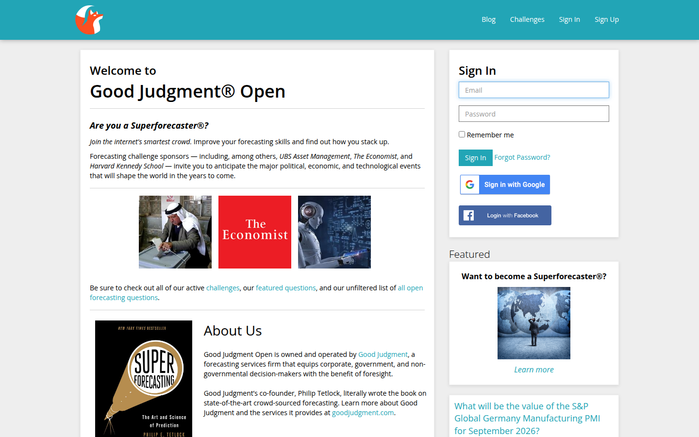 Good Judgment Open ảnh chụp màn hình giao diện công cộng