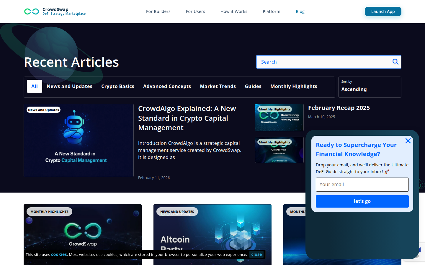 CrowdSwap blog — DeFi Strategy Marketplace