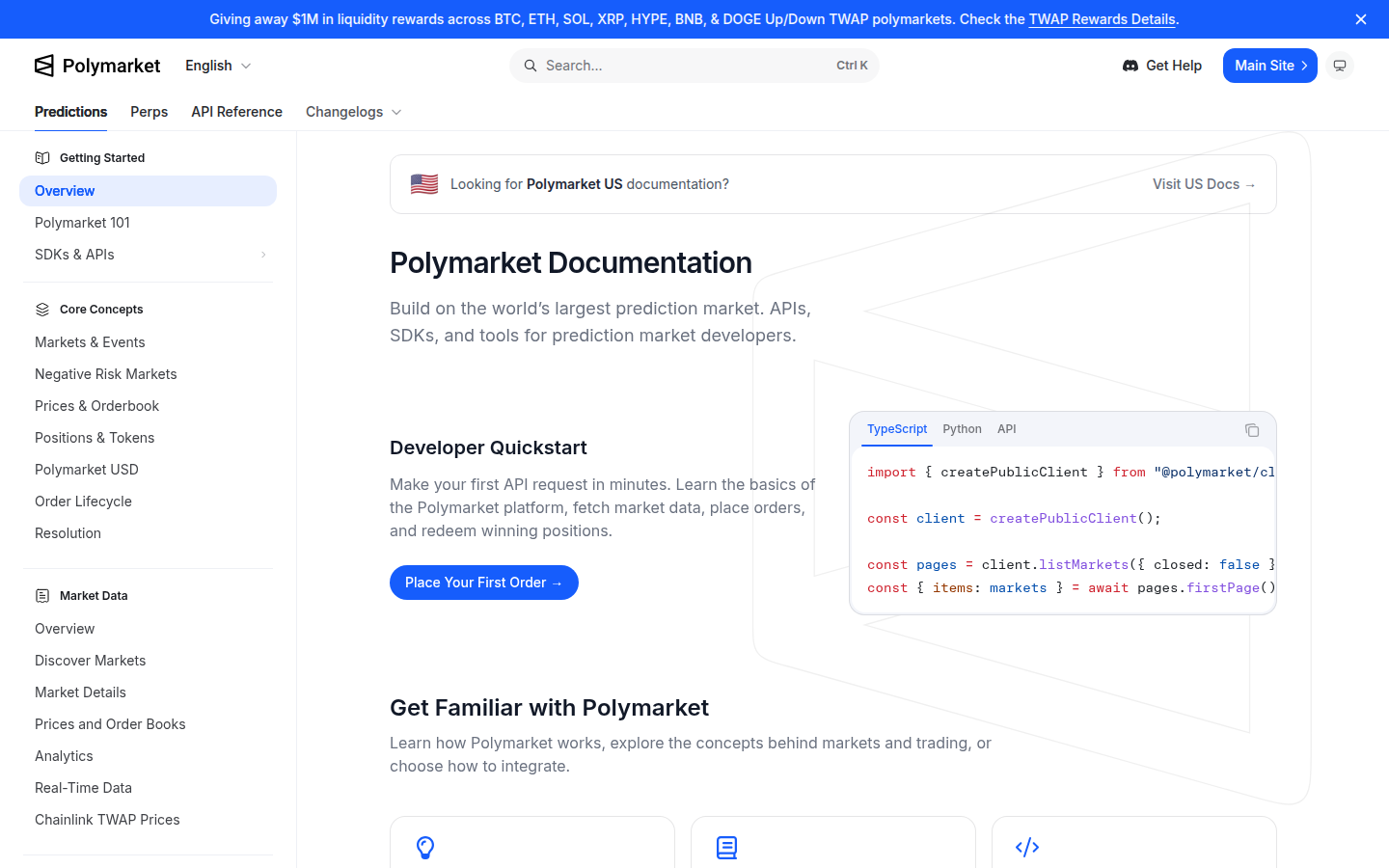 Polymarket help center — access, KYC, payments and support docs.